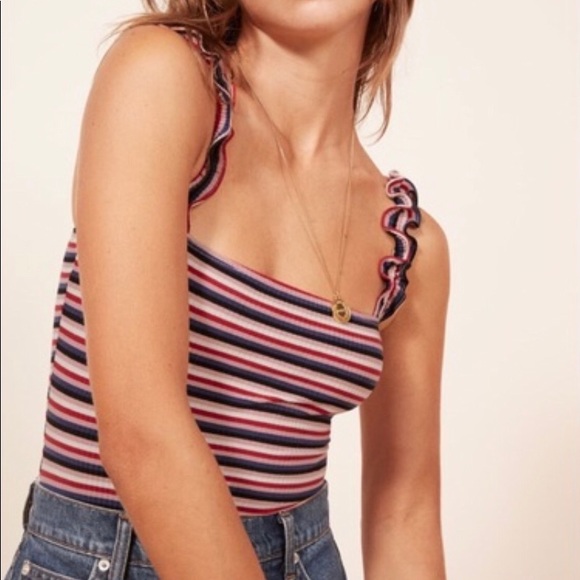 Reformation Tops - Reformation Hampton Body Suit in Hollywood Stripe